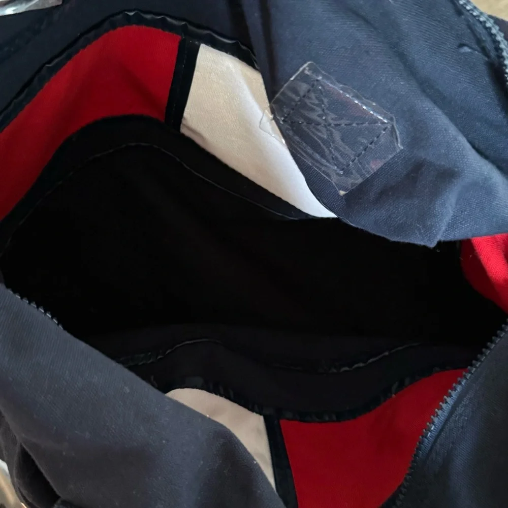 Tommy Hilfiger Navy Red Duffel Gym Bag Full Zip Has Stains See Photos‎